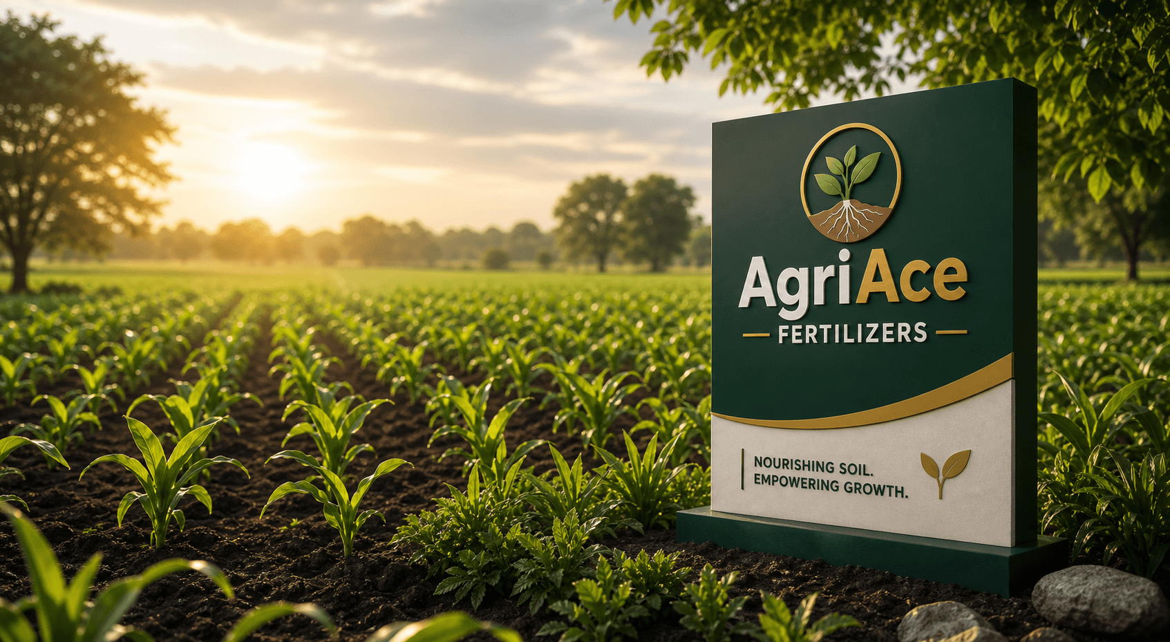 AgriAce Fertilizers mission highlight in a cultivated field